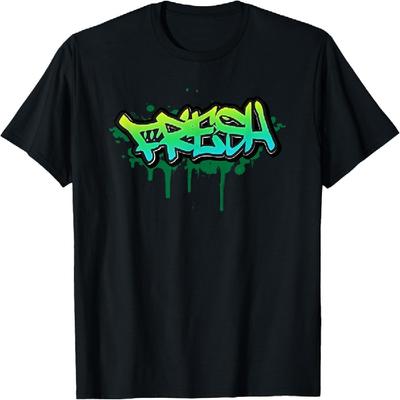 _Frisch_ Oldschool Graffiti Stil _ Lustiges Graffiti Grafik T-Shirt(4)