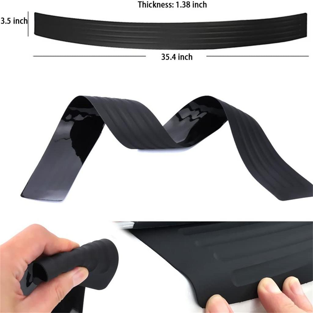 Car Rear Bumper Rubber Sticker Guard Scratch Protector Strip Corner Sticker