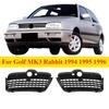 1 par bil främre stötfångare dimljus galleröverdrag passar för Golf MK3 Rabbit 1994 1995 1996 1H6853665A 1H6853666 (svart)