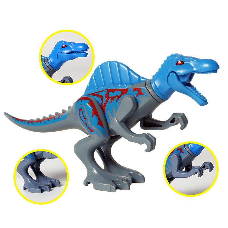 8PCS/Ensemble Monde Jurassique 3 Dinosaures Quetzalcoatlus Therizinosaurus Pyroraptor Dino Briques de Construction Jouets Pour Enfants Dinosaure