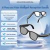 AI Smart Translation Glasses with 1200W Camera, Image Recognition, Recording & Replaceable Myopia Lens
