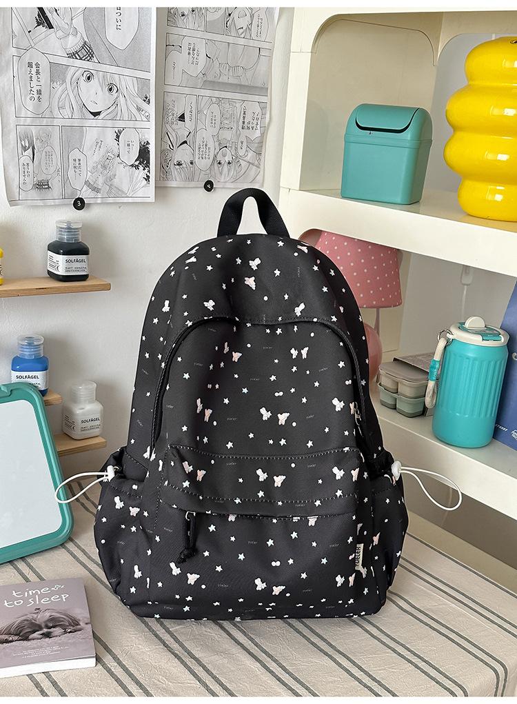 Schoolbag Japanese fresh floral bear backpack cure light blue sweet girl exclusive summer trip photo backpack