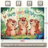 1 Capibaro Birthday Party Logo - Vibrant Polyester Backing with the Words "Happy Birthday", Birthday Party Decoration