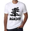 Men’s Vintage Tee Shirt Graphic T Shirt Time for New Advantures Agadir White
