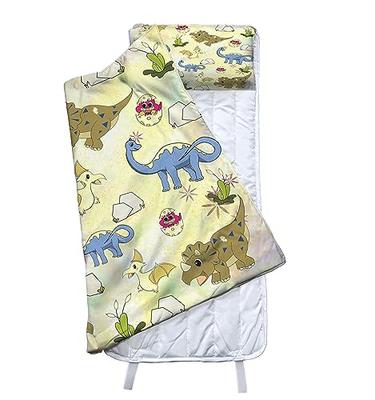 Juego de ropa de cama lavable a máquina para la siesta con estampados de dinosaurios y unicornios para guardería y preescolar. Adecuado para niñas y niños. Una variedad de patrones