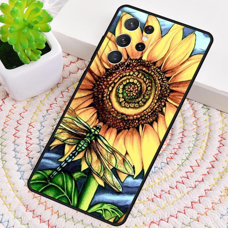 Luxury Dragonfly Silicone Phone Case For Samsung Galaxy Note 10 Pro S26 S25 S24 S23 S22 S21 Plus S25Ultra Capa Cover