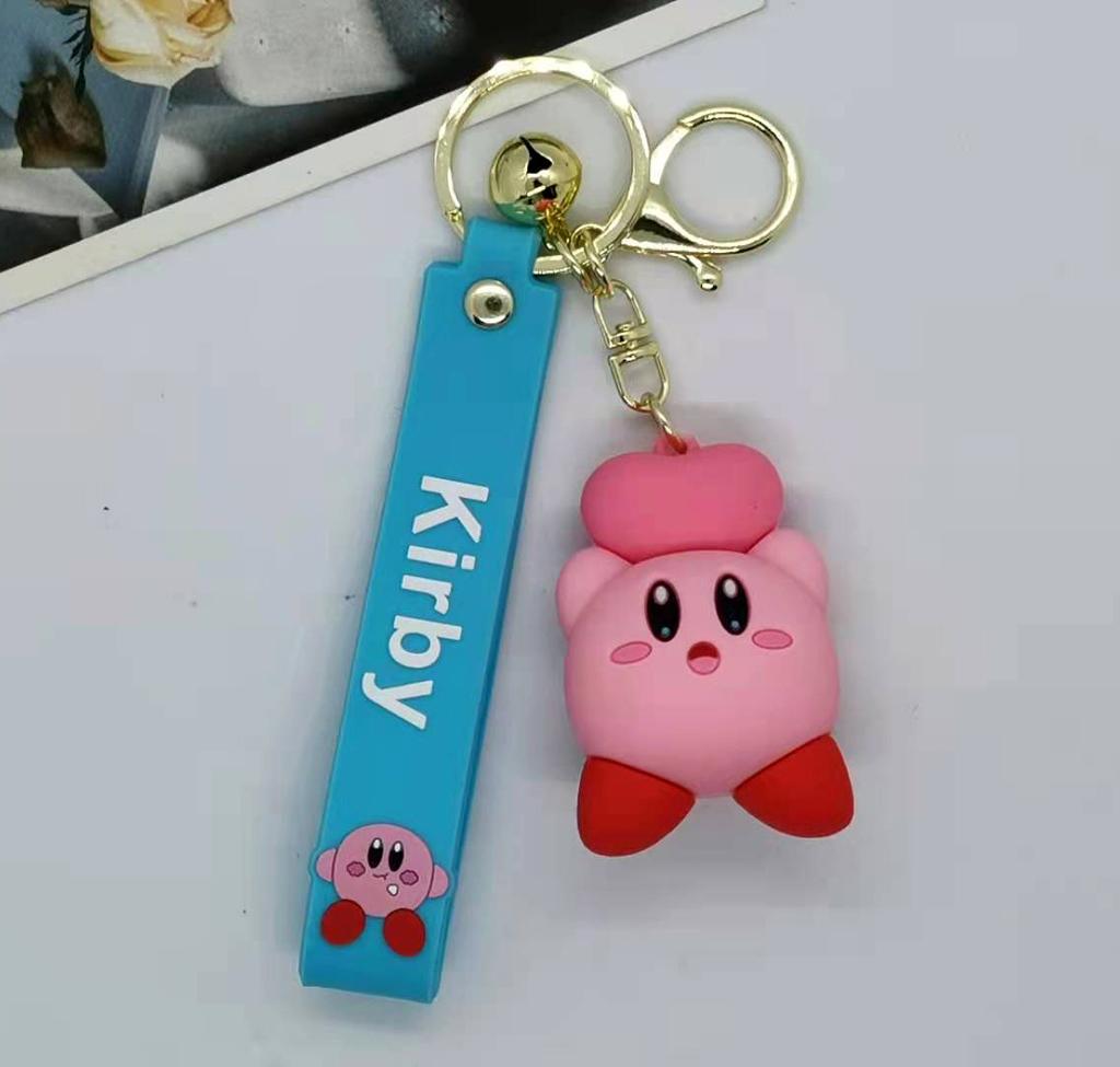 New Kirby Cartoon Keychains For Bag Car Key Chains Gift Decoration Accessories Anime Merchandise Action Figure