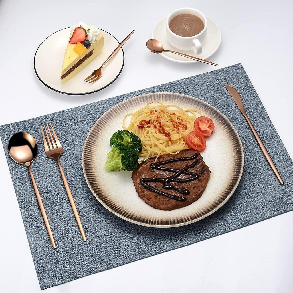 Zestaw sztućców ze stali nierdzewnej platerowany różowym złotem o lustrzanym wykończeniu Miedziany zestaw sztućców Kolor łyżki różowego złota Zestaw sztućców