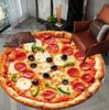 Fun Pizza Circular Carpet Decorative Floor Mat Anti Slip Carpet Is Most for Homestay Living Room Bedroom Home Decoration