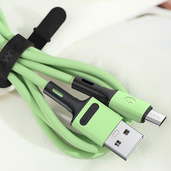 Kabel microUSB USAMS 1m Szybkie ładowanie Zielony