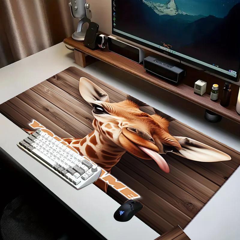 1PC Custom Name Giraffe Artwork Mouse Pad, Keyboard and Mouse Desk Pad, for Computer Notebook  Birthday Gift For Any Room Or Office