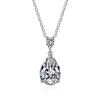 D Kleur 14K Wit Goud 2 Karaat Peer Teardrop Cut Moissanite Diamanten Ketting Met Certificaat Fijne Sieraden