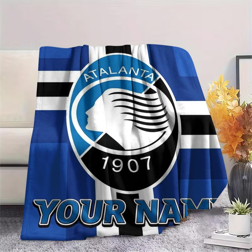1PC Custom Name Atalanta BC Patterned Flannel Blanket Suitable For All Seasons for Home Decor Warmth and Comfort Gifts Holiday Present