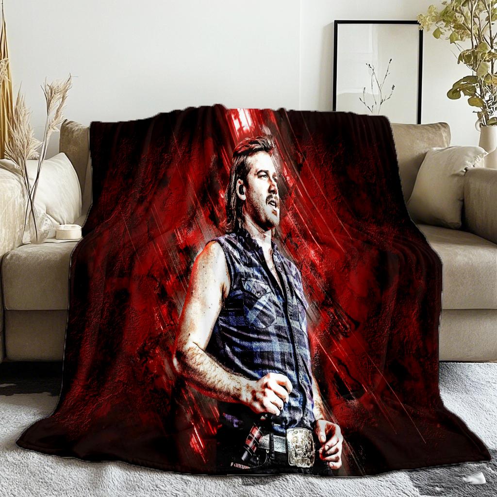 Morgan Wallen- Just In Case Famous Singer Printed Blanket Camping Throw Bed Sofa Office Air Conditioning Soft Leisure