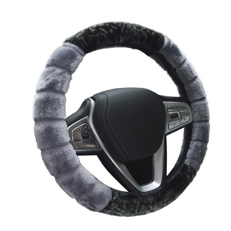 Winter Super Soft Plush Car Steering Wheel Cover Universal Warm Faux Fur Auto Handlebar On the Steering-Wheel 37/38cm 2019 New