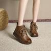New First-layer Cowhide Martin Boots Women's Soft Bottom Soft Surface British Retro Wool Inner Leather Women