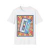 Glas-in-lood Cassetteband T-shirt, Cadeau voor Muziekfan uit de Jaren 90, Unisex Grafisch T-shirt