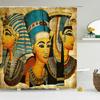 Afrikanische Kultur Duschvorhang Dekor Für Badezimmer Polyester Wasserdichtes Gewebe Duschvorhänge Ägypten Pharao Badschirm