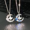 Accompanying Moon Butterfly Necklace Female Moon Flash Diamond Jewelry High Design Sense Niche Temperament Necklace Birthday Gift