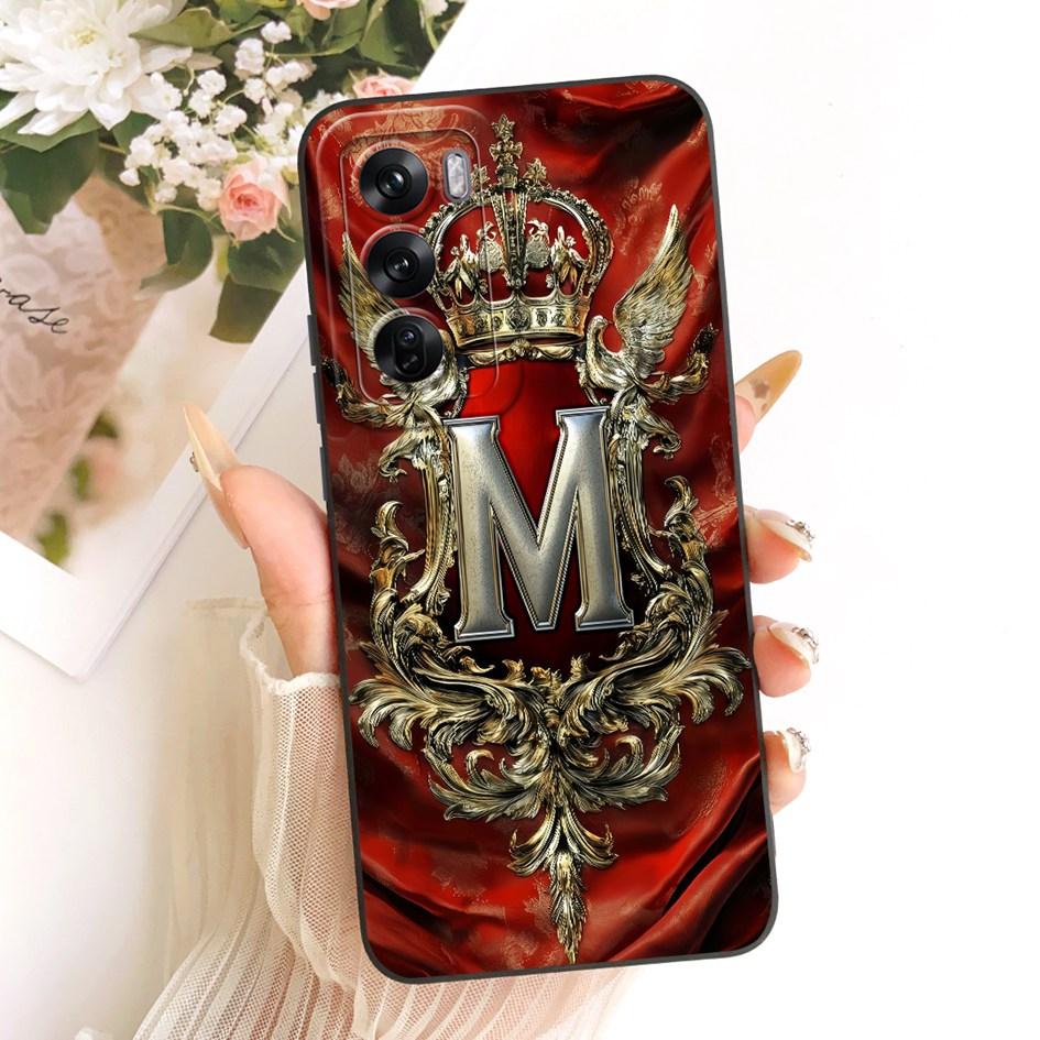 For OPPO Reno 12 Case Reno 12 Pro Cover CPH2625 CPH2629 Fashion Letters Crown Soft Matte Silicone Fundas For Reno12 Pro 5G Shell