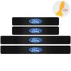 4pcs Car Door Sill Scuff Plate Stickers Center Cover For Ford Focus 2 3 Mondeo Fiesta Fusion Ghia Ecosport Ranger Mondeo Mustang