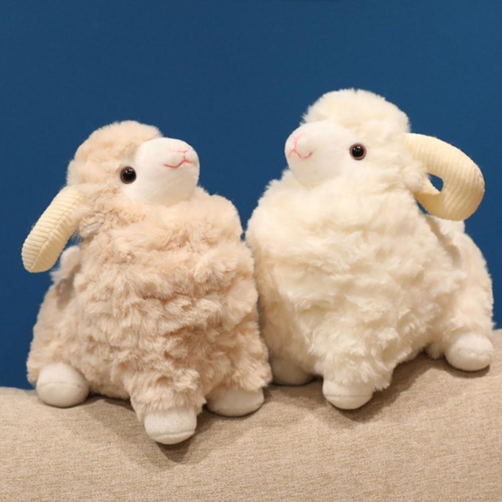 Fluffy Sheep Plush Doll Simulation Animal Fluffty Doll Lamb Plush Toy Birthday Gift