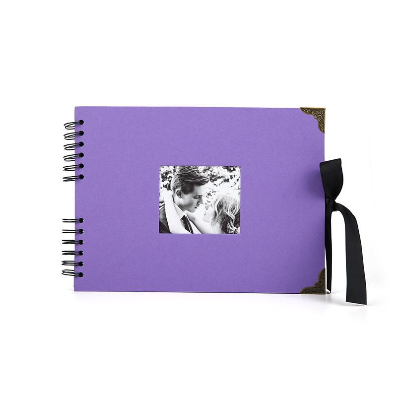 Diy Photo Album With Butterfly Ribbon Binding For Wedding Gift And Travel Memories