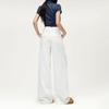 Spring Summer Lyocell Tencel Cotton Thin Drape Relaxed Pocket Floor Wide Leg Denim Pants For Ladies Casual Pants Oversize Denim Trousers