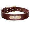 Real Leather Dog Collar Leash Set Personalized Pet Collar With Leash Free Engraving Nameplate For Small Medium Large Dogs
