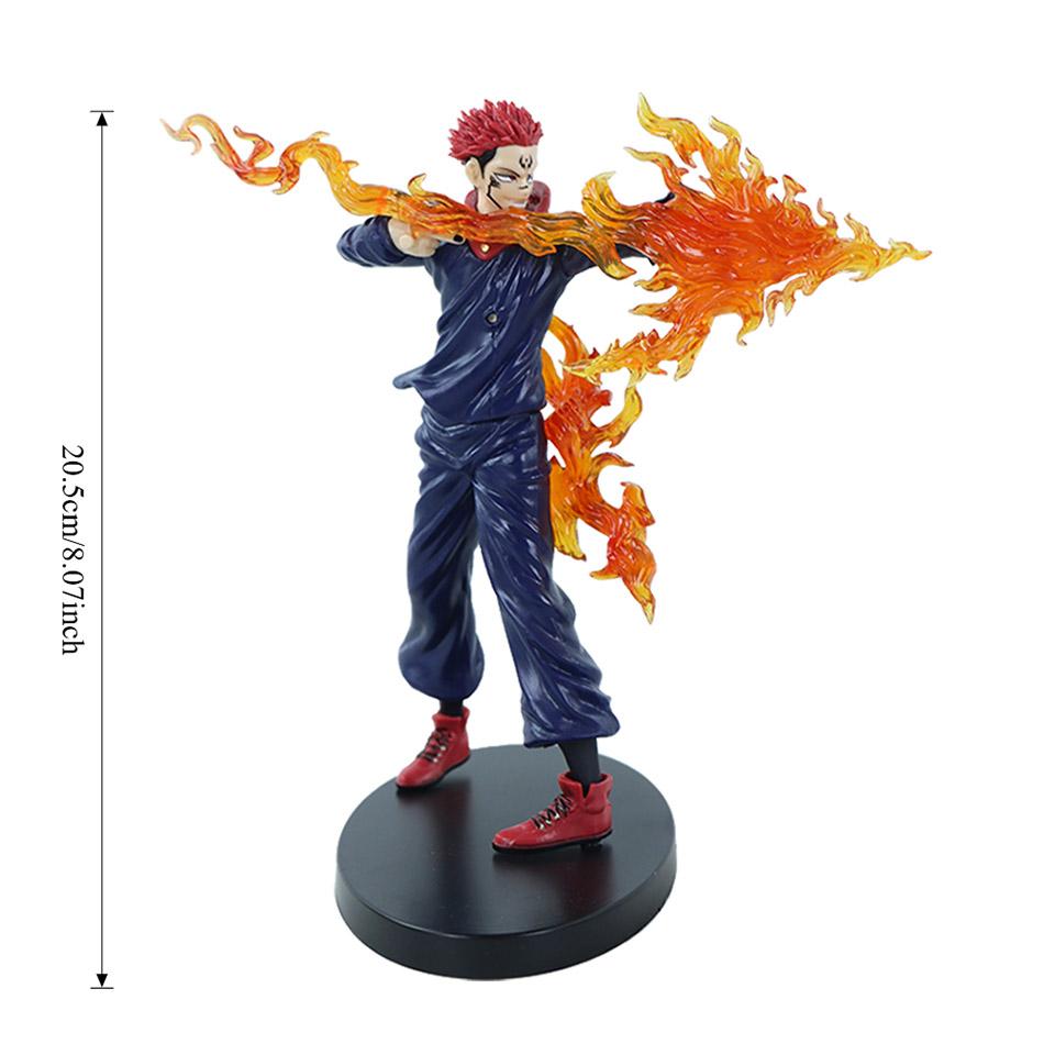 Hot Jujutsu Kaisen Yuji Itadori Standing Battle Version Q Version Figure Model Pvc Collection Toy Desktop Ornament Gift For Boys