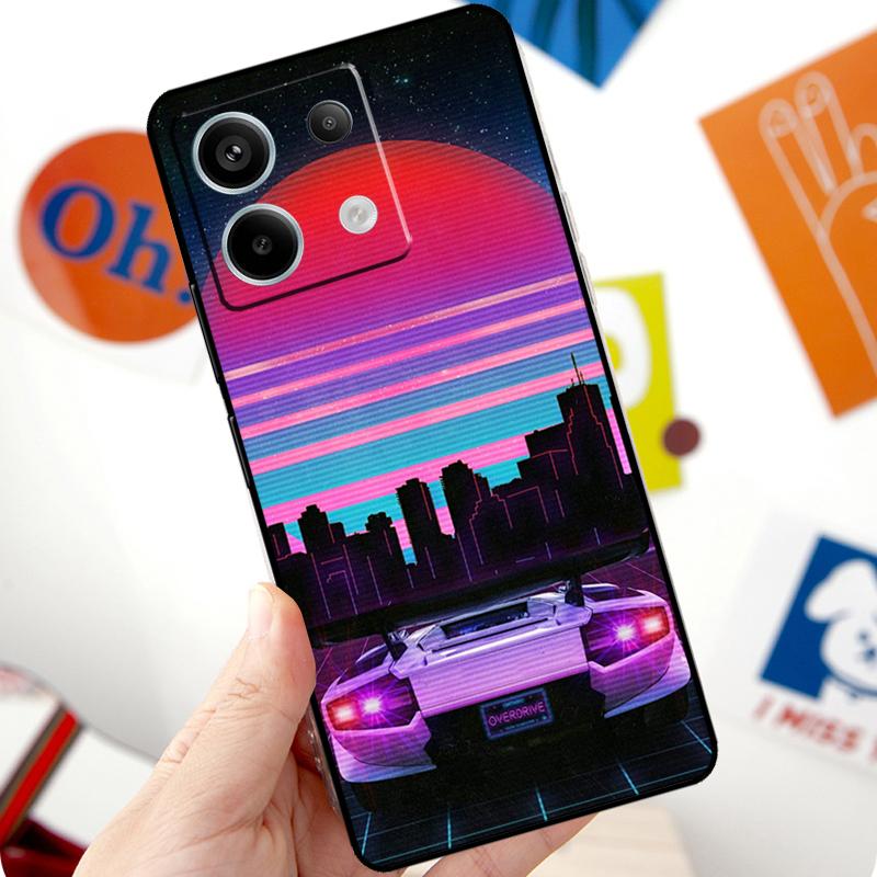 Neon Retrowave 80s Vintage Art Funda For Xiaomi Redmi Note 13 Pro 10 11 12 14 Pro 11S 12S Case For Redmi 15 12C 13C 14C 10C
