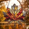 Maple Leaf , Acrylic Stained Glass Window Decorations, Maple Leaf Decorations, Window And Wall Hangings, Thanksgiving Fall Party Supplies.