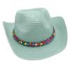 Colorful Beaded Beach Hat Ethnic Style Cowboy Straw Hat Panama Sun Protection Sun Hat Spring Summer Spanish Jazz Hat