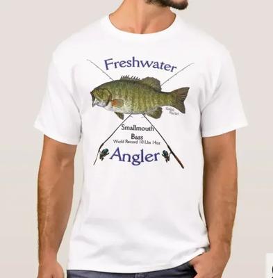 Smallmouth Bass Freshwater Fishing Fisherman Angler Gift TShirt Summer Cotton Short Sleeve ONeck Mens T Shirt New S3XL