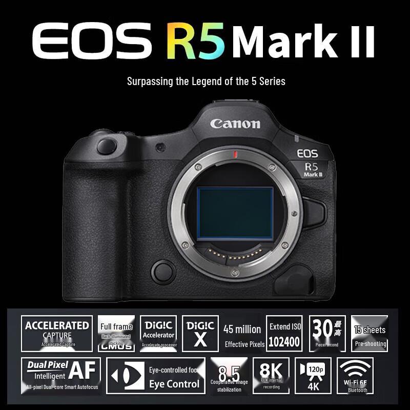 Canon EOS R5 Mark II Full-Frame Mirrorless Camera with RF 28-70mm F2.8 Lens Kit (CN Version)