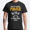 Men Fashion Casual Short Sleeves Back To School Power Up Those Brain Cells Black Tees Oversized T-shirts