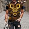 Dragon Totem 3d Εκτυπωμένο Καλοκαιρινό Ανδρικό T-Shirt Κοντομάνικο Μόδα Δρόμου Casual Δημιουργική Προσωπικότητα Σκληροτράχηλος Στυλ Ρούχα