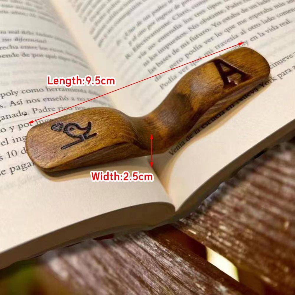 Page Turning Fixed Thumb Bookmark Wooden Book Page Holder Thumb Book Holder School Office