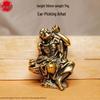 Solid Brass Eighteen Arhats Dragon and Tiger Taming Desktop Ornaments