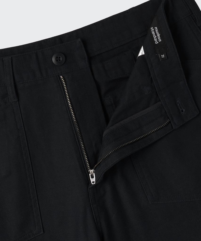 Musinsa Standard Back Satin Baker Pants [Black]