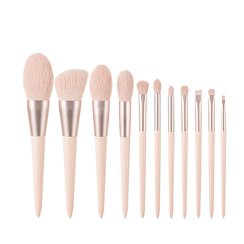 11 Set de pensule de machiaj Princess Smile Set de pensule roz moale Instrumente de frumusețe