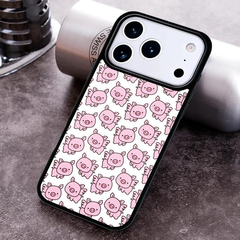 Cartoon Animal Dog Cat Pig Phone Case For iPhone 17 16 15 14 13 12 11 Pro Max Plus 17Air Soft Silicone Cover