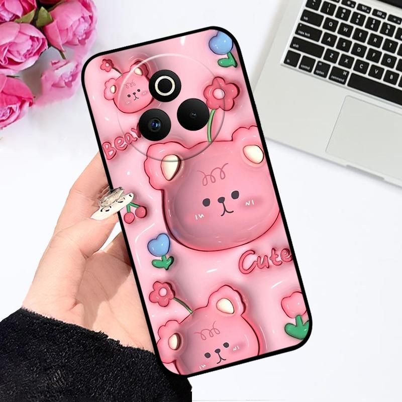 Case For Oppo Realme P3 Pro 5G Fashion Color Painted Silicone Soft Phone Cover For Realme P 3 Pro 5G Shockproof Bumper Shells