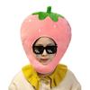 Photo Hood Bright Colorful Fruit Food Shape Soft Plush Headgear Face Opening Feature Internet Celebrity Costume Party Prop