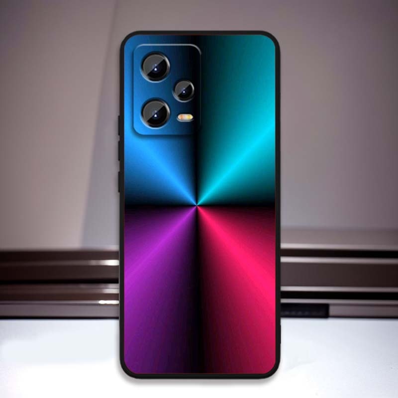 Art Colored Luminous Pattern Phone Case For Xiaomi Redmi Note 15 14 13 12 12S 11E 11 11S Pro Plus 4G 5G Black Soft TPU