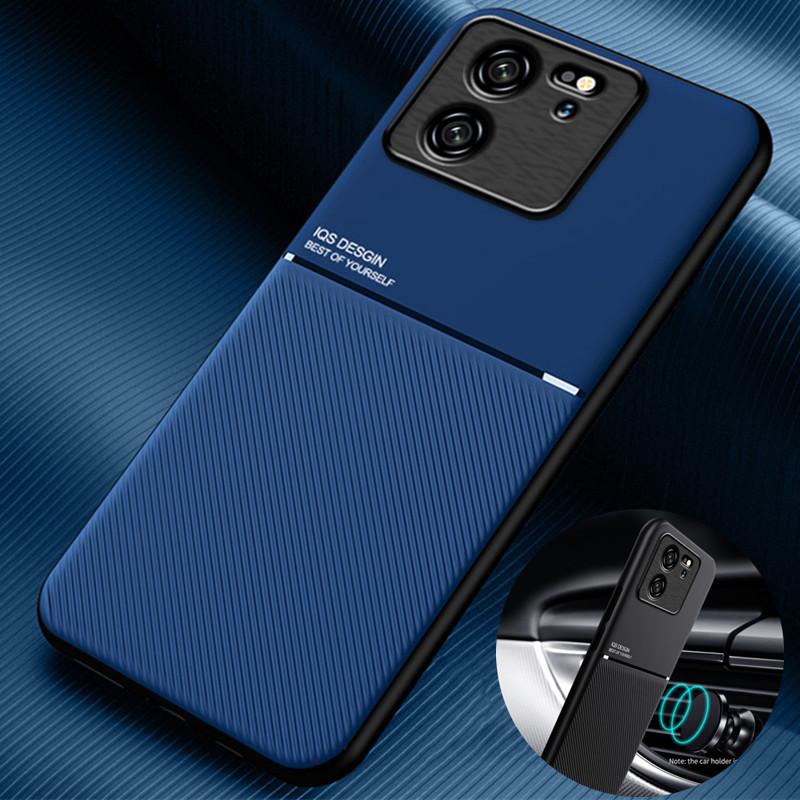 Чохол для Xiaomi 13T Pro Автомобільний Магнітний Тримач Шкіряна Задня Кришка Для Xiomi Mi13T Mi 13T Pro 13 T T13 5G М'який Бампер Захисні Чохли