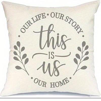 Home Decor Welcome Home & Nature-Inspired Decorative Pillows Pattern Cushion Cover Suitable For Sofa Bedroom Car Pillow Cover