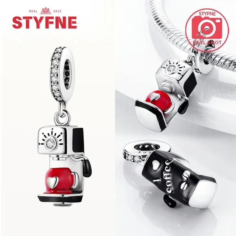 copper Moe Paw Coffee Cup Bead Charms Pendant Compatible With Charm Bead Charms copper Authentic Bracelets for Women Fine Jewellery Diy Gifts