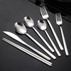 304 Korean Stainless Steel Tableware Cutlery for Home Kitchen Utensils Steak Knife Fork Spoon Chopsticks Teaspoon Dinnerware