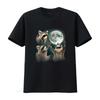 Camiseta de Mapache 3 Mapaches Aullando a la Luna Divertida Rara Maldita vintage Lavada Ligeramente Cómoda Elástica